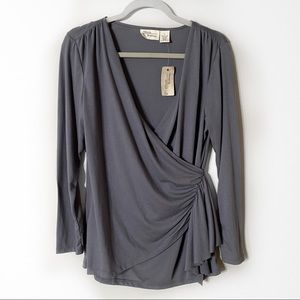 Beautiful V-neck Draped Blouse **NWT**